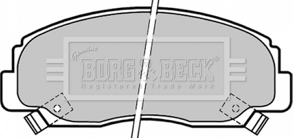 BORG & BECK stabdžių trinkelių rinkinys, diskinis stabdys BBP1341
